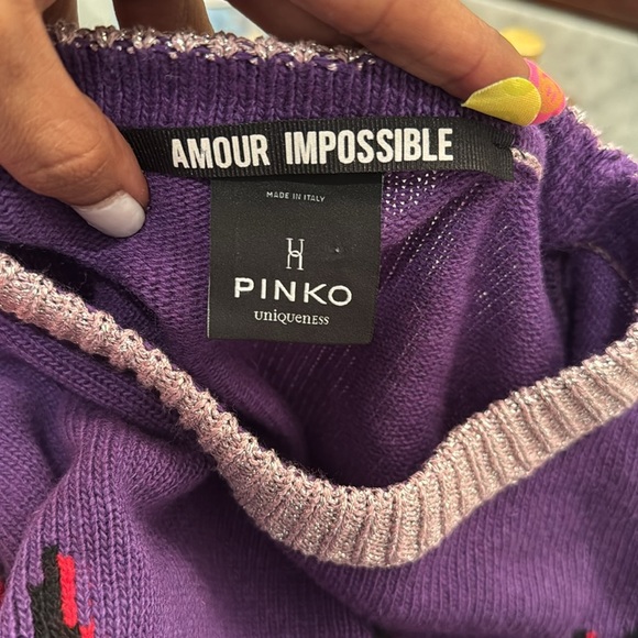 PINKO Amour Impossible cashmere wool blend size S - Picture 5 of 6